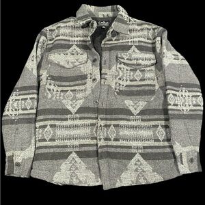 Free Planet Gray and Black Patterned Jacket